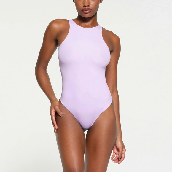NWT Skims Fits Everybody High Neck Bodysuit Limited Edition Lily Purple Size 3X - Picture 1 of 6